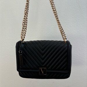 Victorious Secret Black Quilted Shoulder Bag